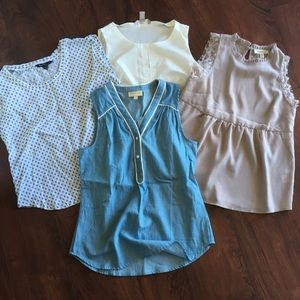 4 sleeveless blouses